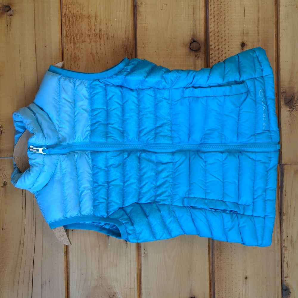 Blue down vest for girls 4
